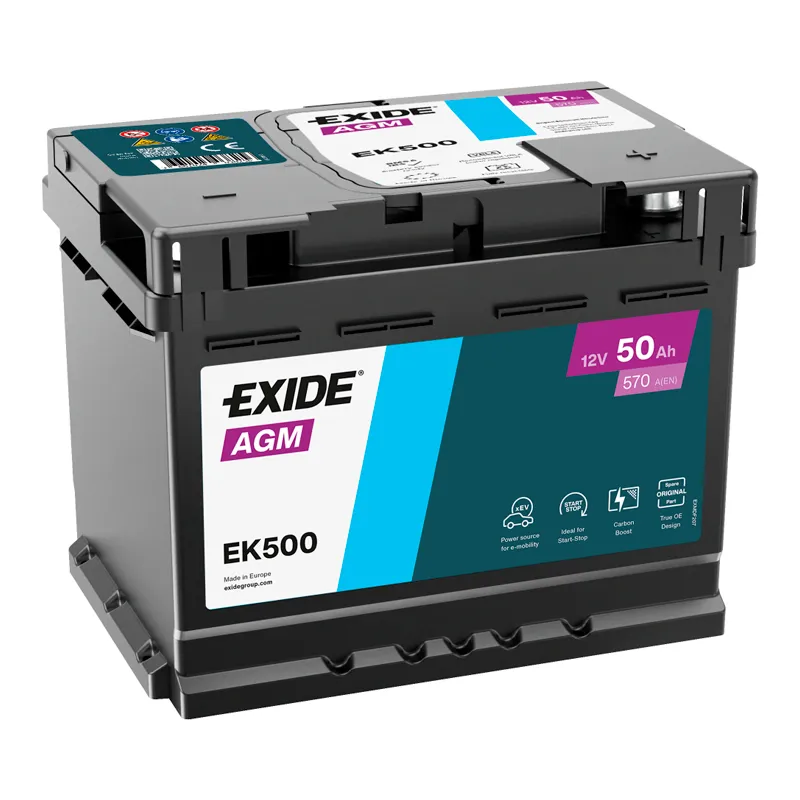 50 Ah/12V EXIDE AGM   EK500   207x175x190