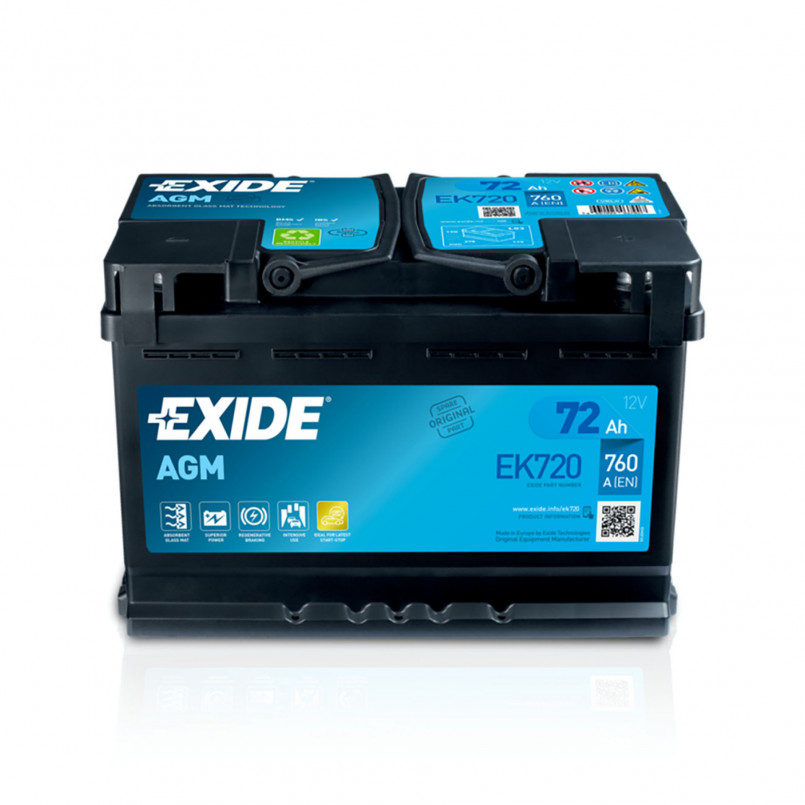 EXIDE AGM EK720 72Ah EN760