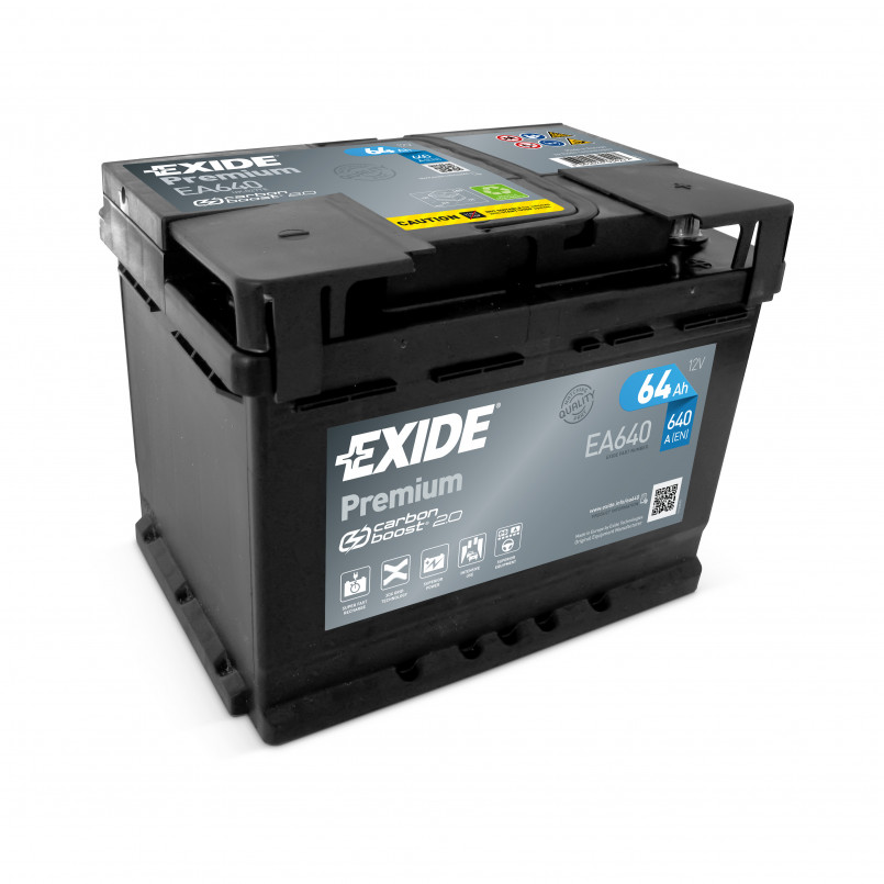EXIDE PREMIUM 64Ah EN640 -/+ 242x175x190