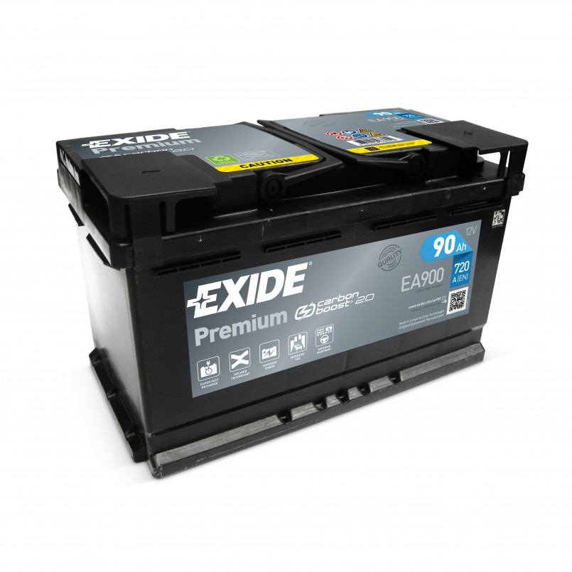 EXIDE PREMIUM EA900 90Ah EN720 -/+ 315x175x190