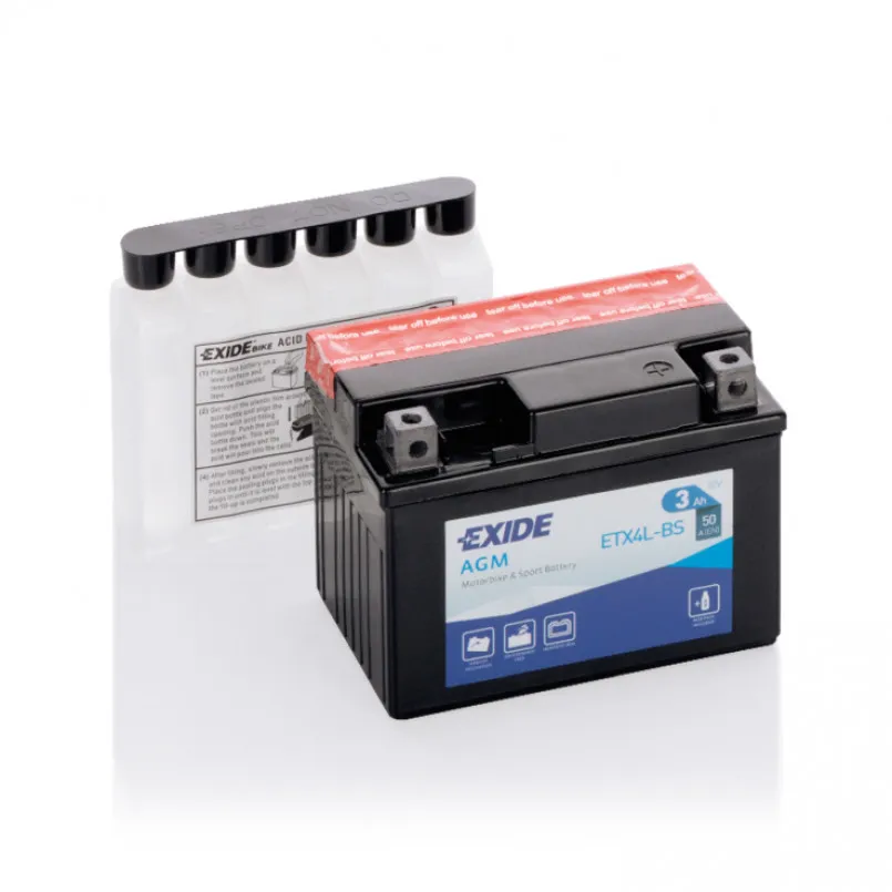 [ETX4L-BS] MOTO 3 Ah/12V EXIDE  AGM (0) ETX4L-BS (сухозаряджений)