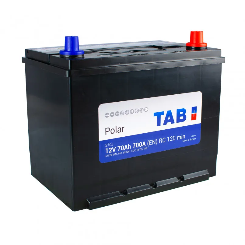 TAB Polar Japan 70Ah EN700 -/+ 269x173x198/218