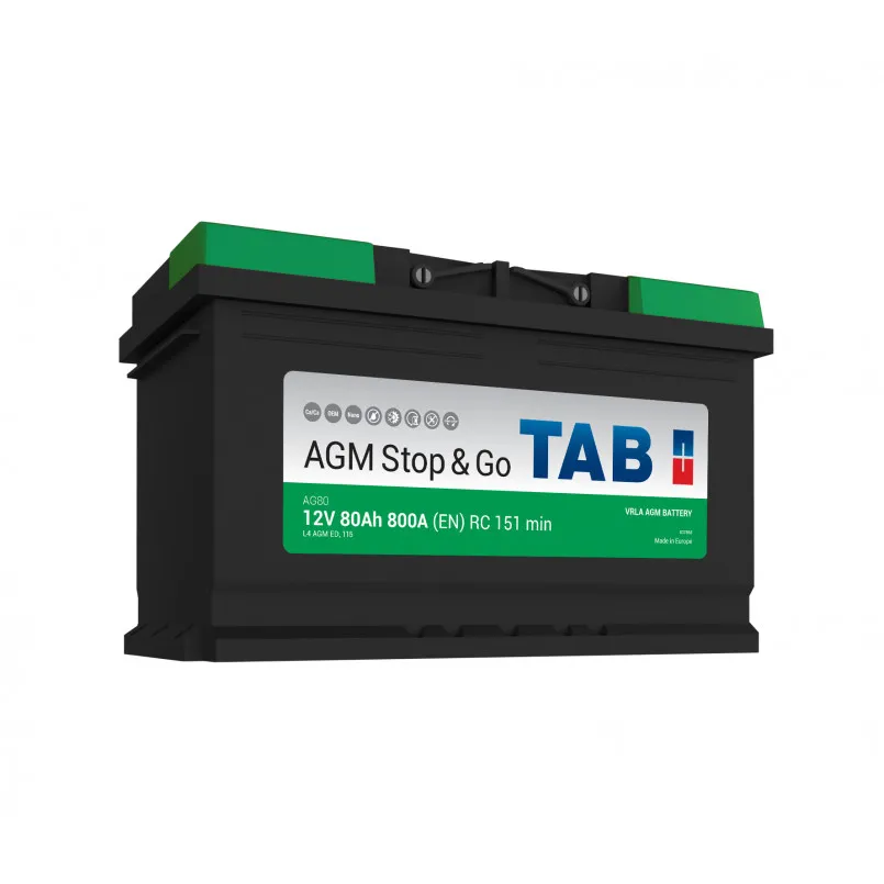 TAB AGM 80Ah EN800 -/+ 315x175x190