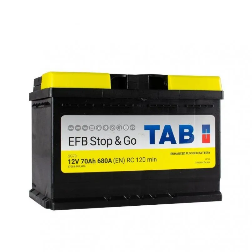 TAB EFB 70Ah EN680 -/+