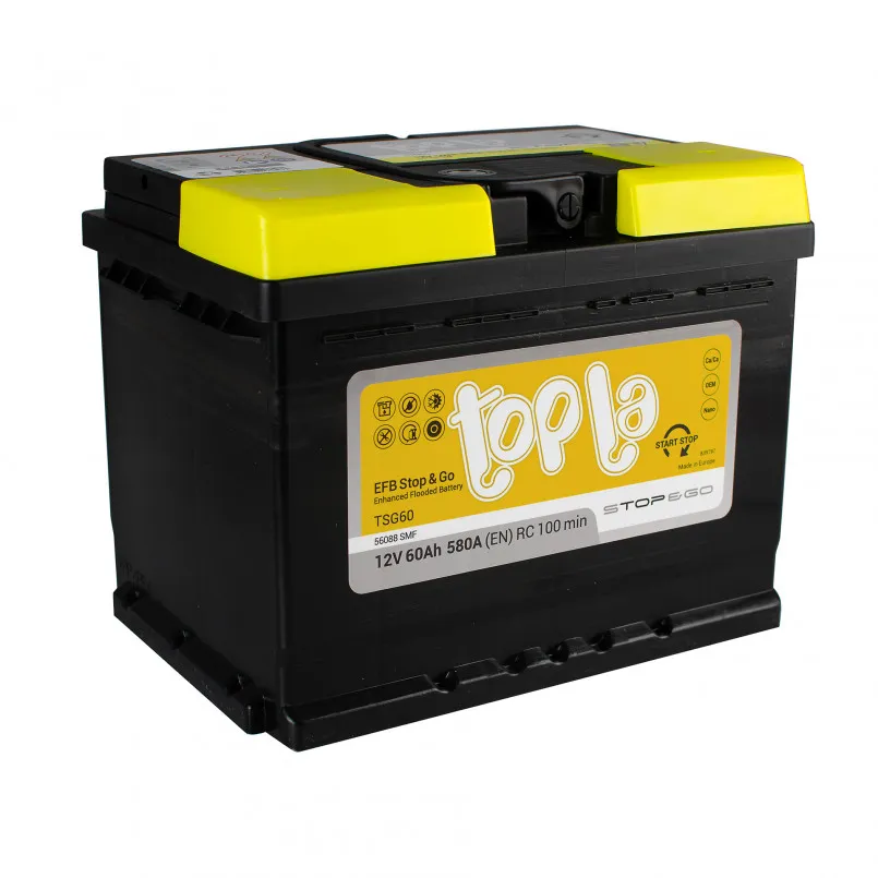 60 Ah/12V Topla EFB Euro (0)
