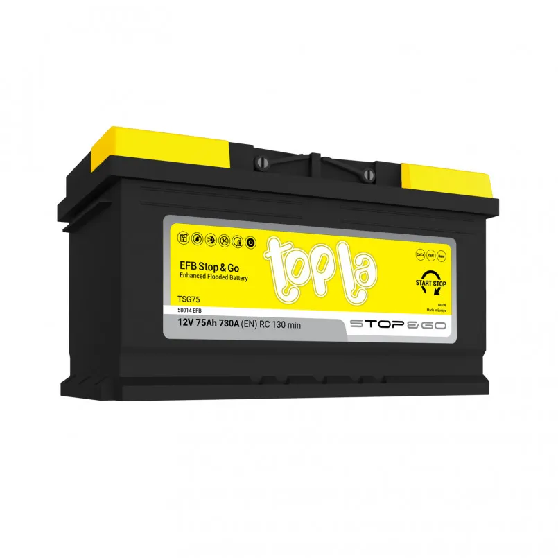 75 Ah/12V Topla EFB Euro (0) L4b
