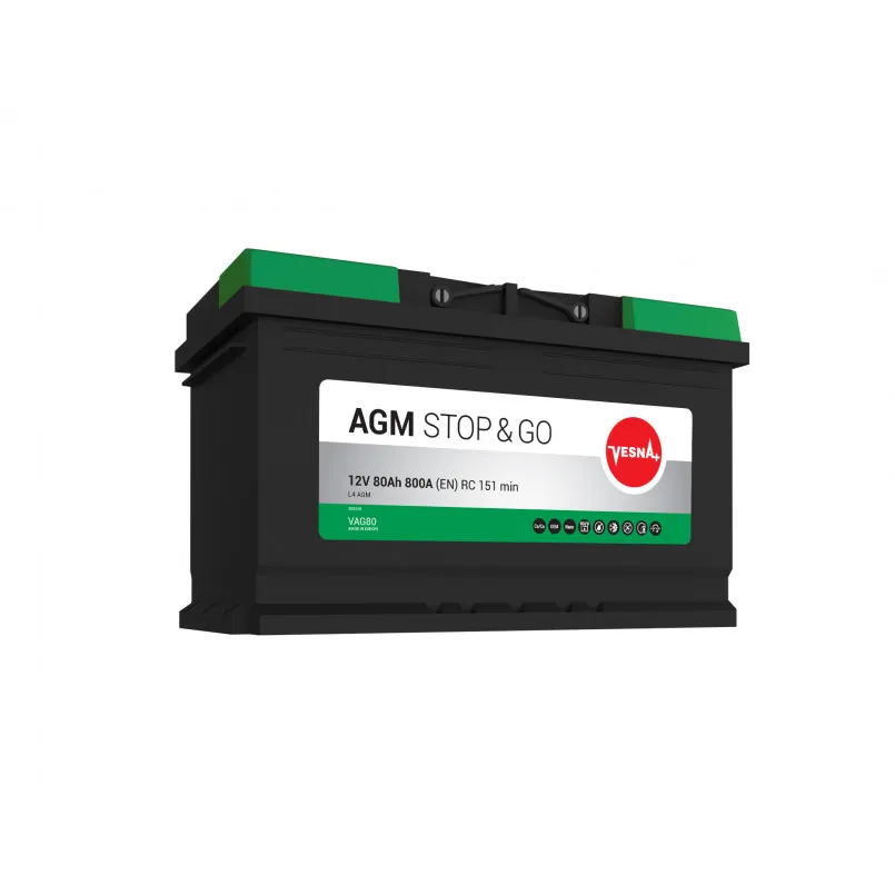 Vesna AGM 80 Ah Euro (0)