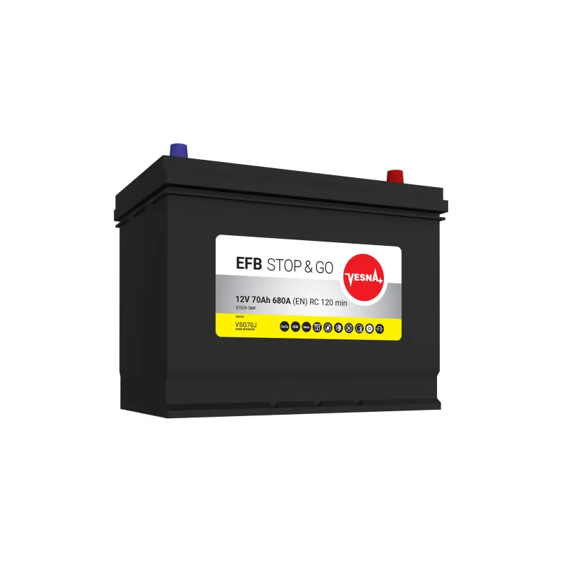 70 Ah/12V Vesna EFB Japan Euro