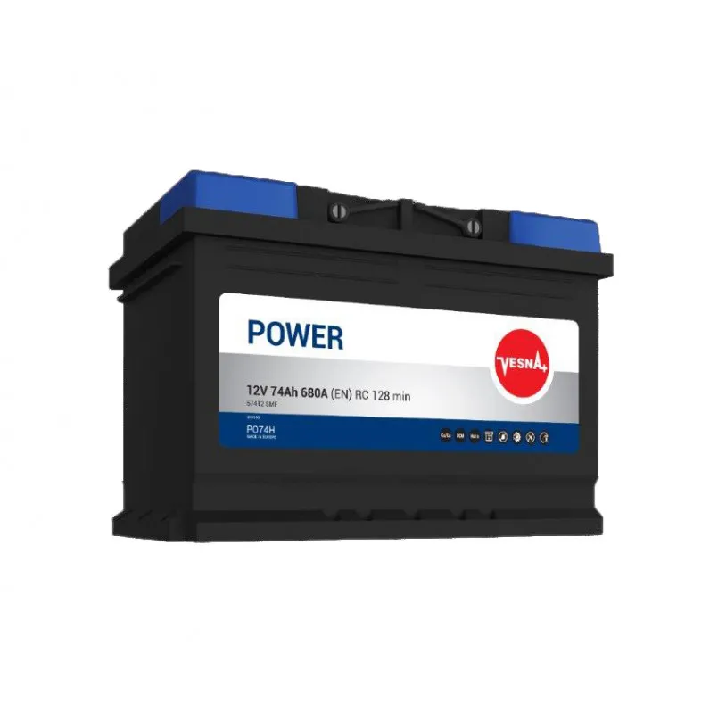 Vesna Power 74Ah EN680 -/+ 278x175x190