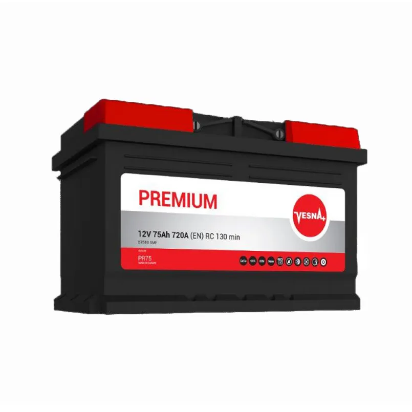 Vesna Premium 75Ah EN720 Euro -/+