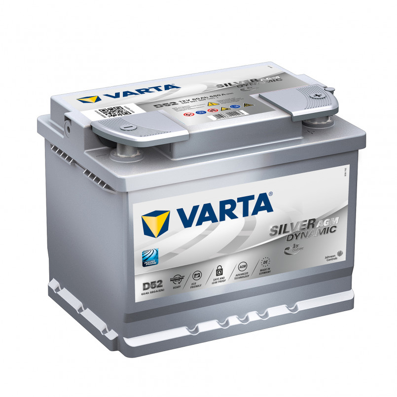 VARTA  60Ач  Start Stop plus  AGM  D52 (A8) (0)