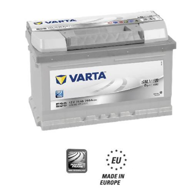 VARTA 74Ач  Silver Dynamic  E38 (0)