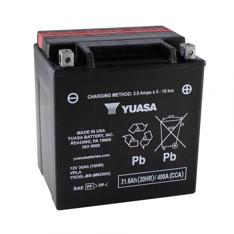 [YIX30L-BS] МОТО Yuasa 12V 31.6Ah  High Performance MF VRLA Battery AGM YIX30L-BS(сухозаряжений)