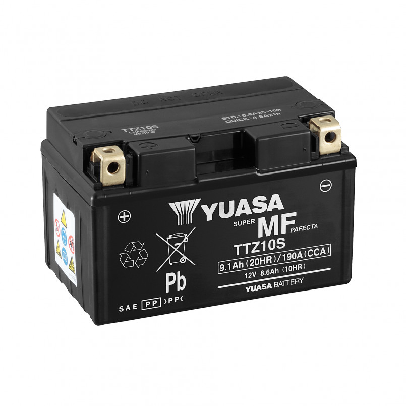 [TTZ10S] МОТО Yuasa 12V 9,1Ah MF VRLA Battery AGM TTZ10S(сухозаряжений)