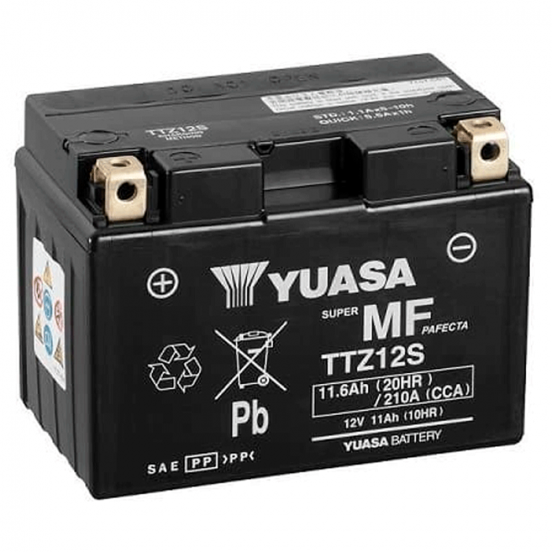 МОТО Yuasa 12V 11,6Ah MF VRLA Battery AGM TTZ12S(сухозаряжений)