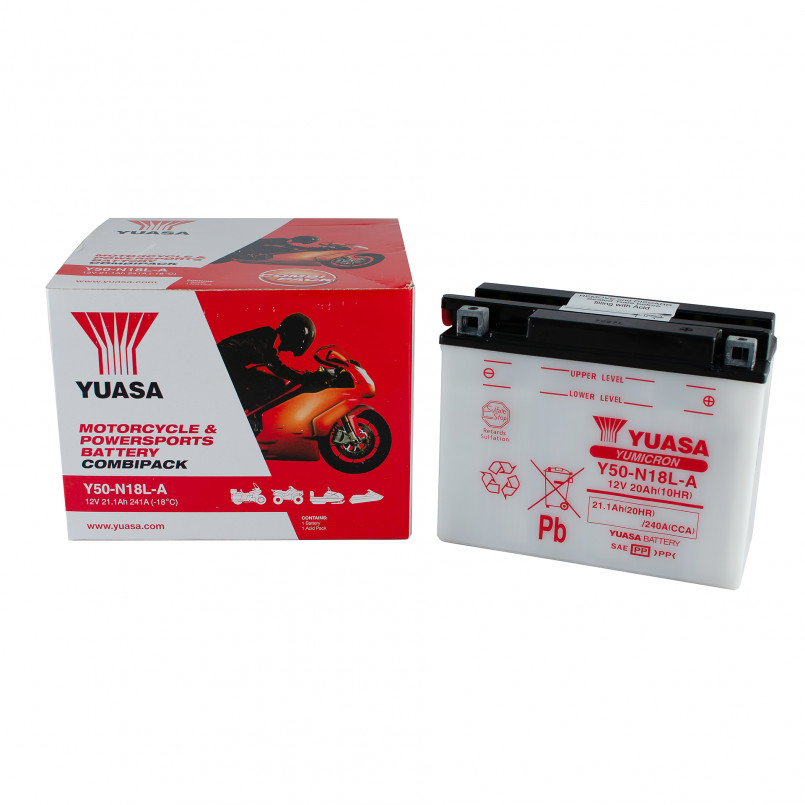[Y50-N18L-A] МОТО Yuasa 12V 21,1Ah  YuMicron Battery  Y50-N18L-A (сухозаряжений)