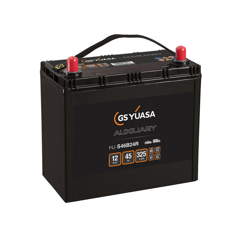[HJ-S46B24R] Yuasa 12V 45Ah  Auxiliary AGM Battery Japan  HJ-S46B24R (1)