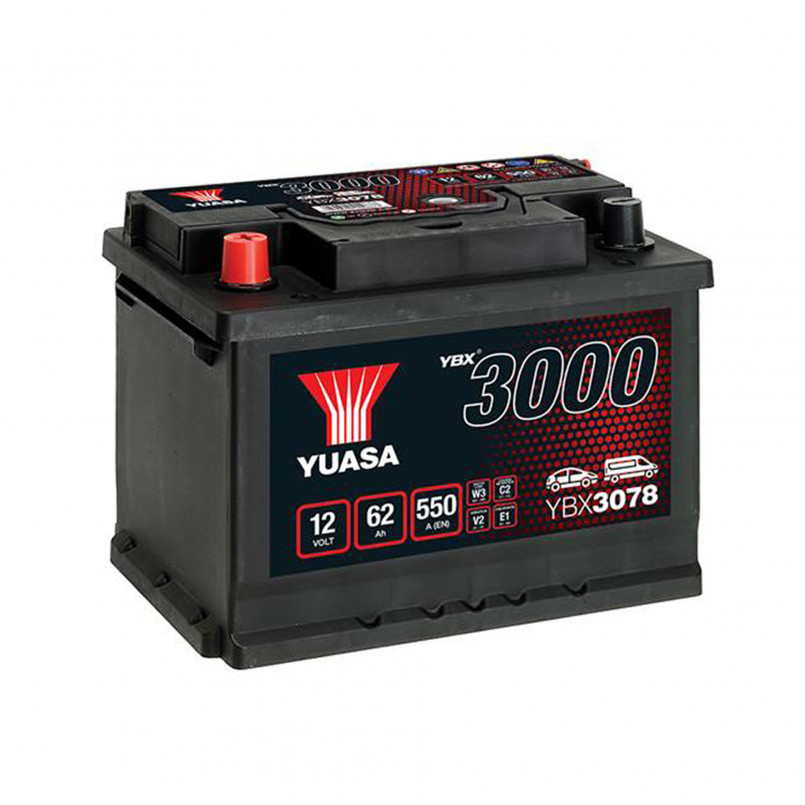 [YBX3078] Yuasa 12V 62Ah SMF Battery YBX3078 (1)