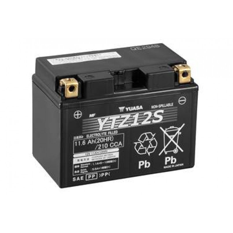 [YTZ12S] МОТО Yuasa 12V 11,6Ah  High Performance MF VRLA Battery   YTZ12S(GEL)