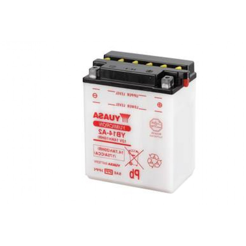 [YB14-A2] МОТО Yuasa 12V 14,7Ah  YuMicron Battery  YB14-A2 (сухозаряжений)
