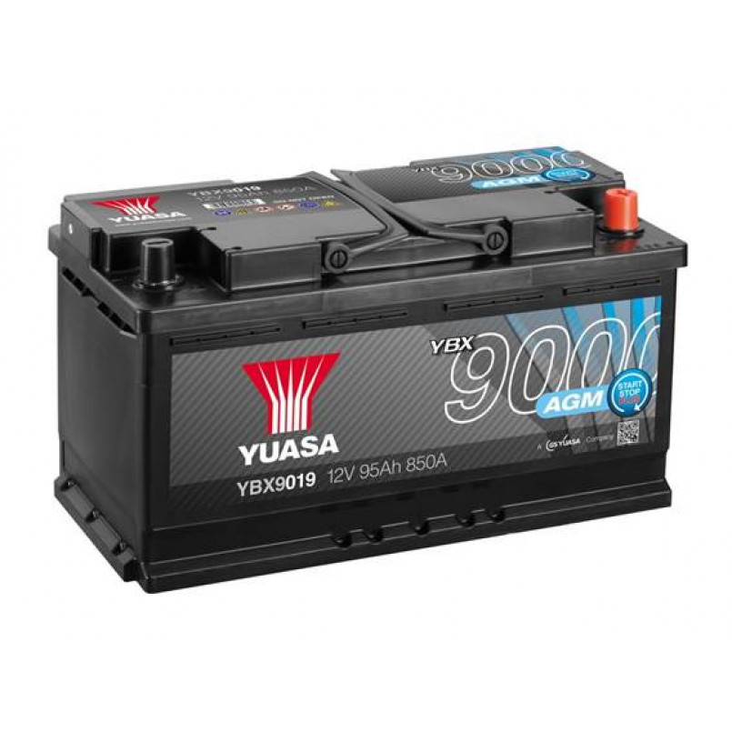 [YBX9019] Yuasa 12V 95Ah  AGM Start Stop Plus Battery YBX9019 (0)