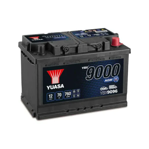 [YBX9096] Yuasa 12V 70Ah  AGM Start Stop Plus Battery YBX9096 (0)
