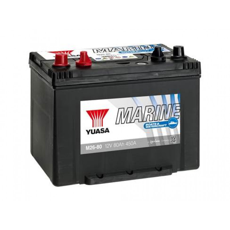 [M26-80S] Yuasa 12V 80Ah Marine Battery M26-80S (1)