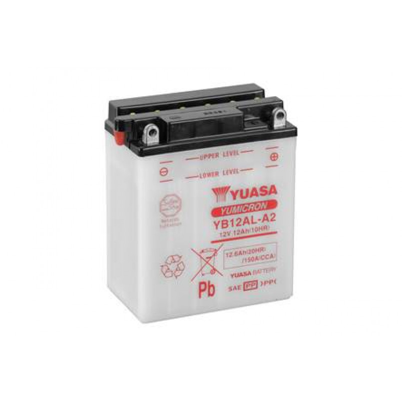 [YB12AL-A2] МОТО Yuasa 12V 12,6Ah  YuMicron Battery  YB12AL-A2 (сухозаряжений)