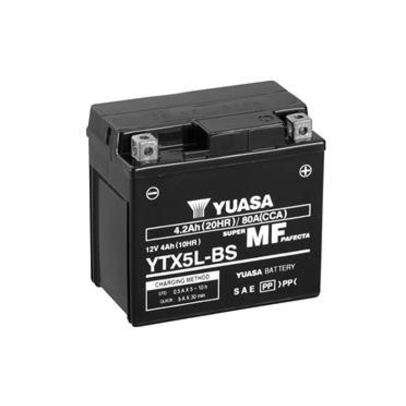 [YTX5L-BS] МОТО Yuasa 12V 4Ah  MF VRLA Battery AGM YTX5L-BS(сухозаряжений)