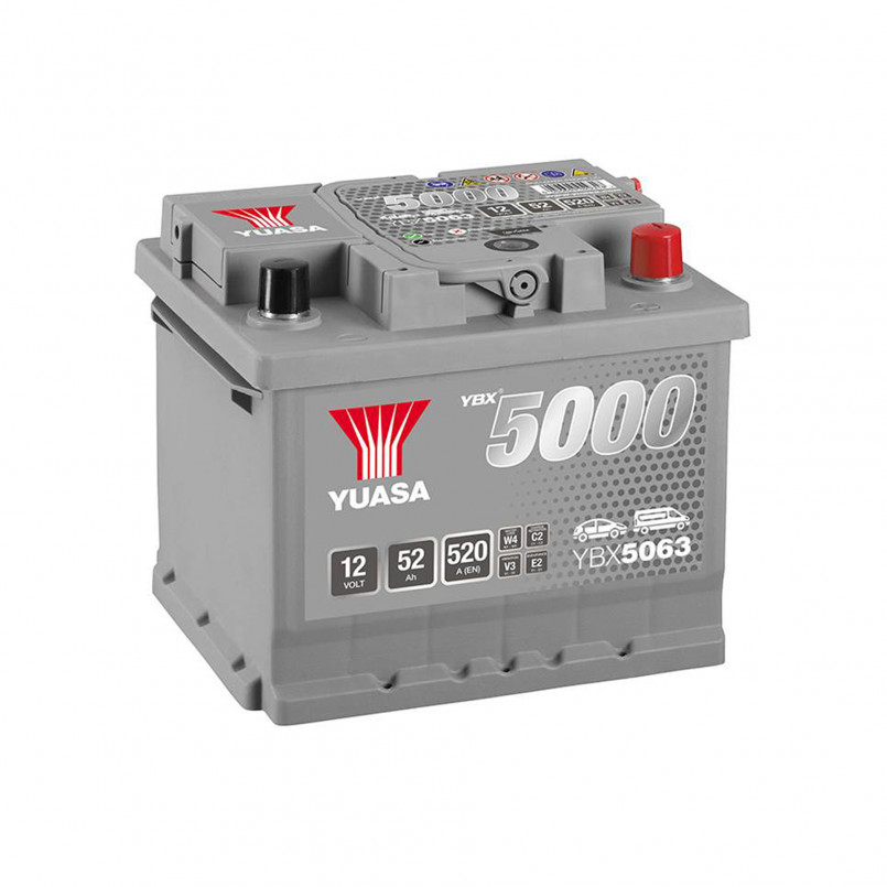 [YBX5063] Yuasa 12V 52Ah Silver High Performance Battery YBX5063 (0)