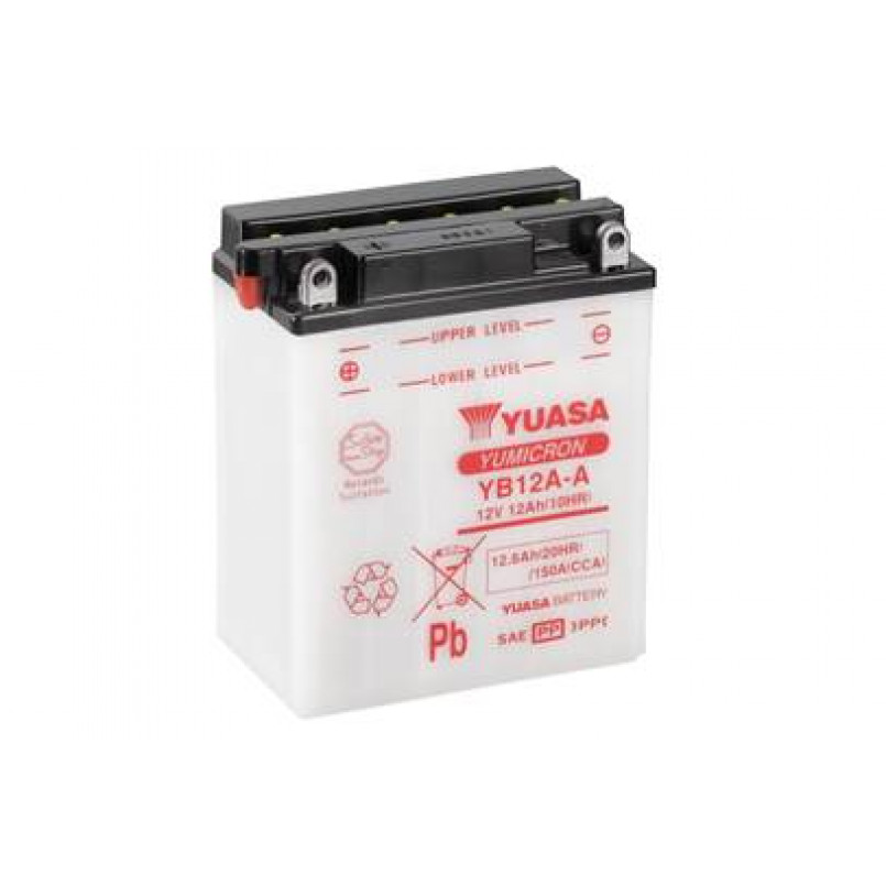 [YB12A-A] МОТО Yuasa 12V 12,6Ah  YuMicron Battery  YB12A-A (сухозаряжений)