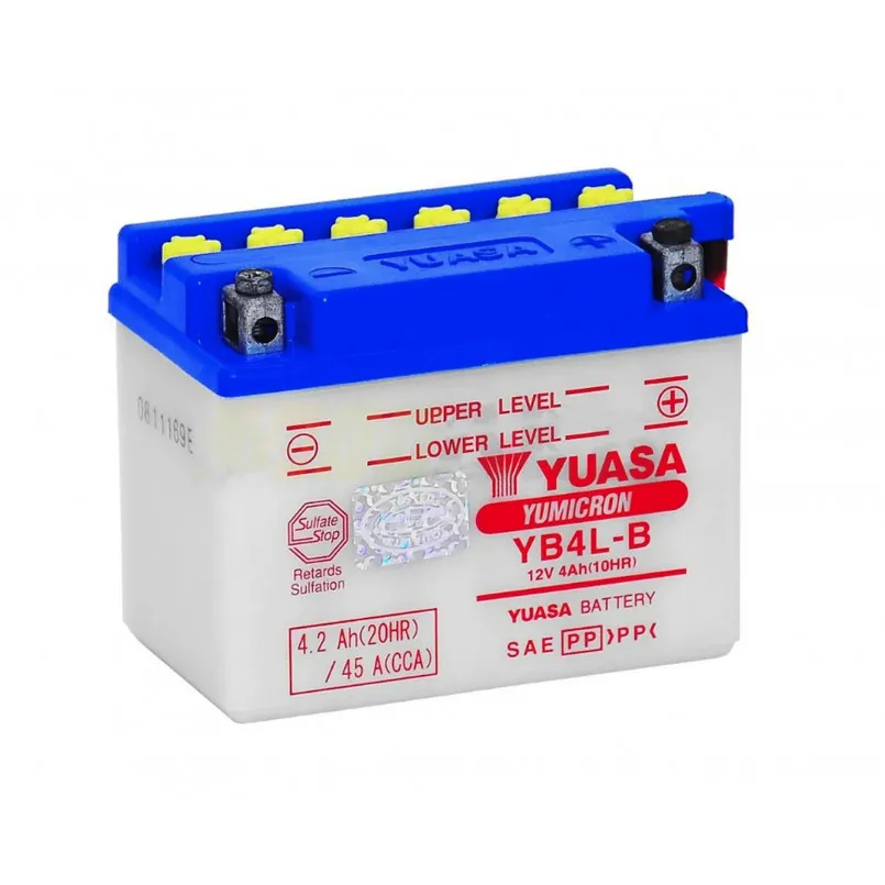 [YB4L-B] МОТО Yuasa 12V 4,2Ah  YuMicron Battery YB4L-B(сухозаряжений)