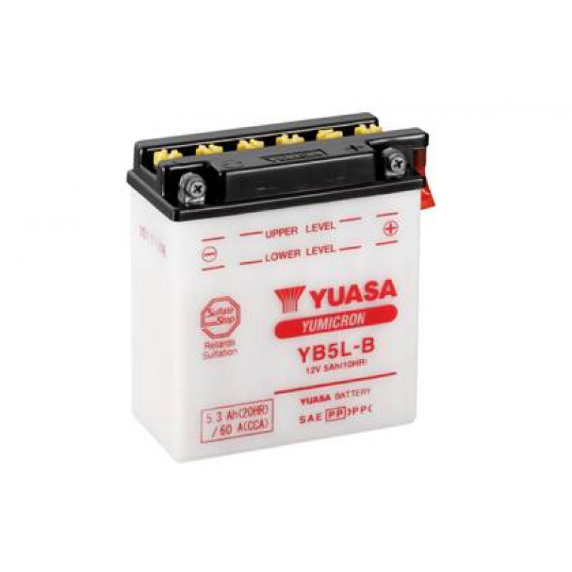 [YB5L-B] МОТО Yuasa 12V 5,3Ah  YuMicron Battery YB5L-B(сухозаряжений)