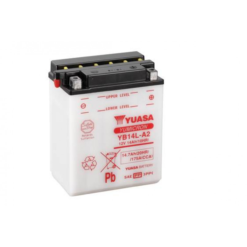 [YB14L-A2] МОТО Yuasa 12V 14,7Ah  YuMicron Battery  YB14L-A2 (сухозаряжений)