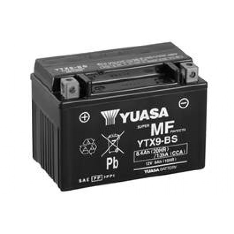 [YTX9-BS] МОТО Yuasa 12V 8Ah MF VRLA Battery YTX9-BS (сухозаряжений)