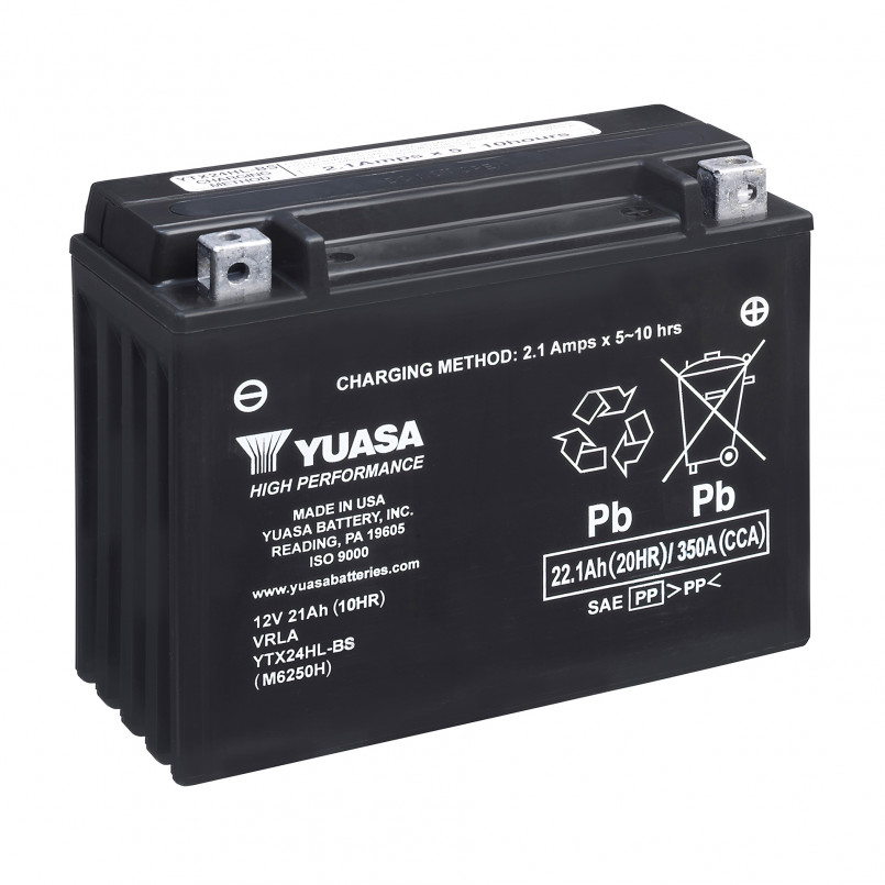 [YTX24HL-BS] МОТО Yuasa 12V 22,1Ah High Performance MF VRLA Battery YTX24HL-BS(сухозаряжений)