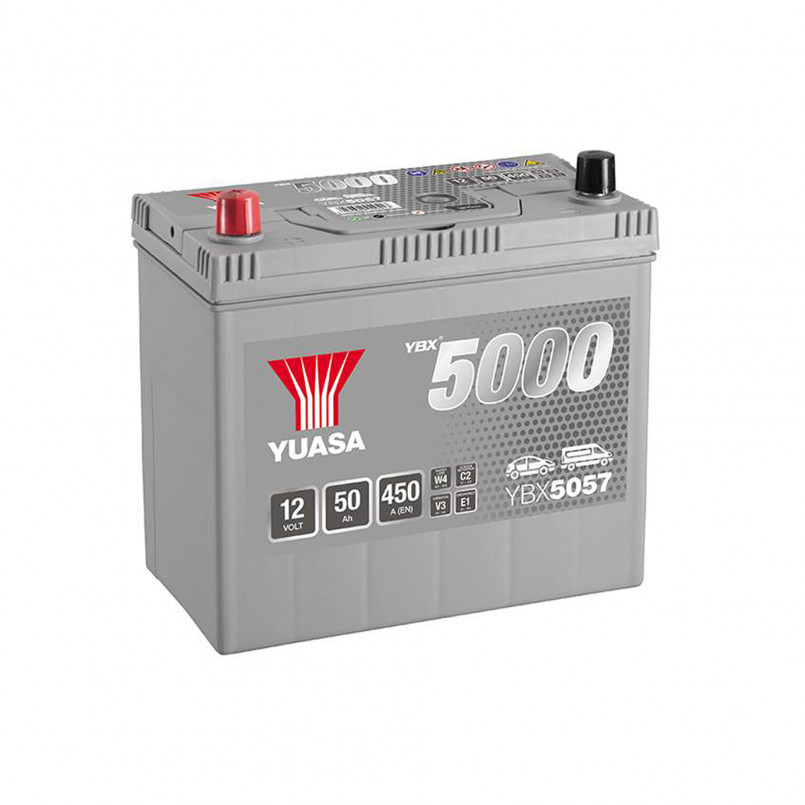 [YBX5057] Yuasa 12V 50Ah Silver High Performance Battery Japan YBX5057 (1)