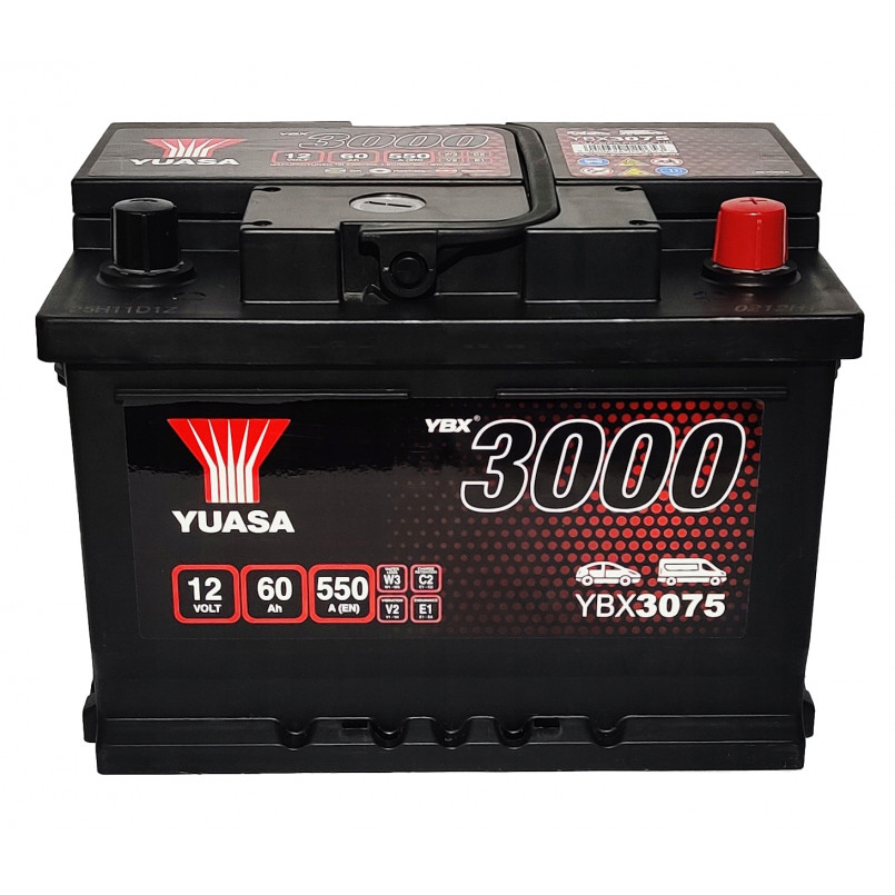 [YBX3075] Yuasa 12V 60Ah SMF Battery YBX3075 (0)