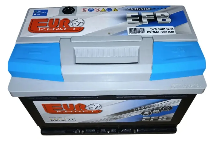 [СТ-00169899] EUROKRAFT EFB 75Ah EN720 -/+ 278x175x190